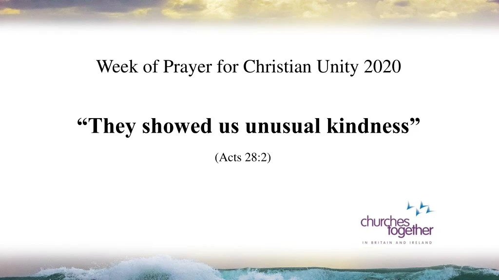week of prayer for christian unity 2020