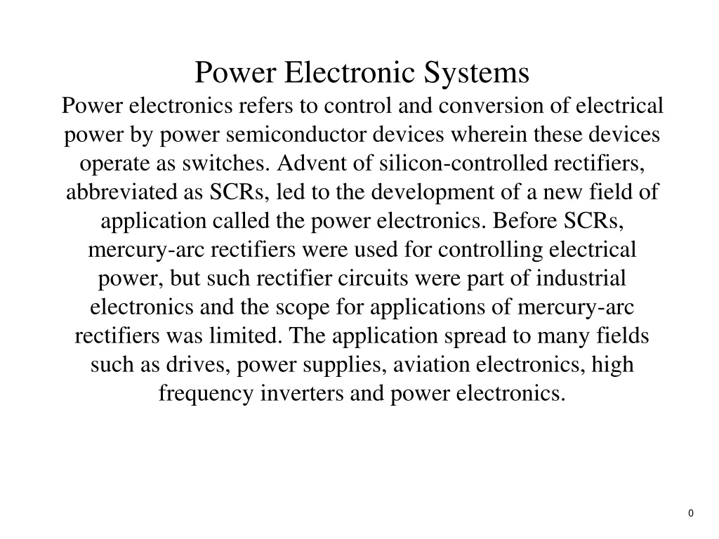 power electronic systems power electronics refers