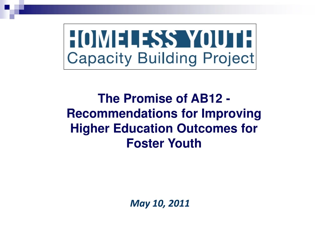 the promise of ab12 recommendations for improving