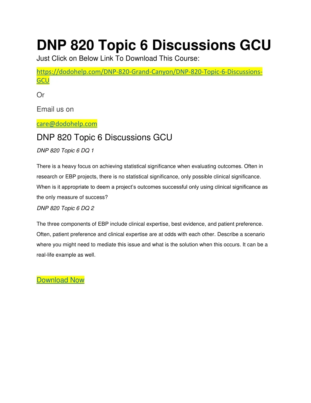 dnp 820 topic 6 discussions gcu just click