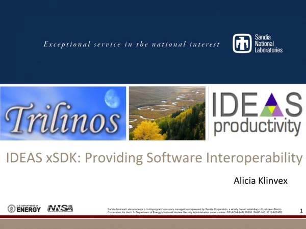 IDEAS xSDK : Providing Software Interoperability