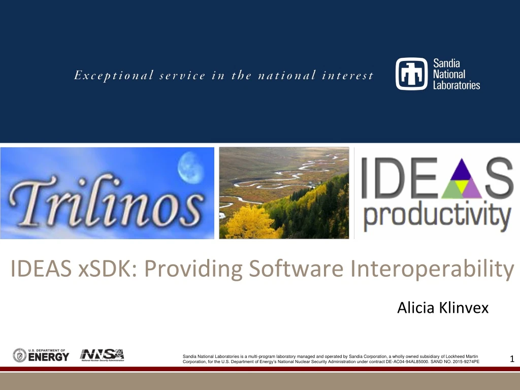 ideas xsdk providing software interoperability