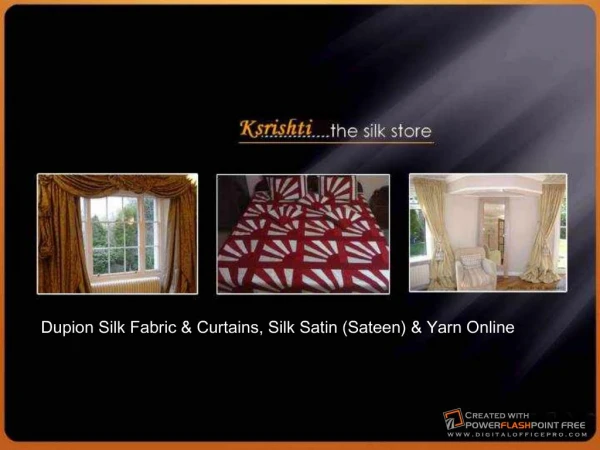 Ksrishti - Custom Made Silk Curtains & Draperies