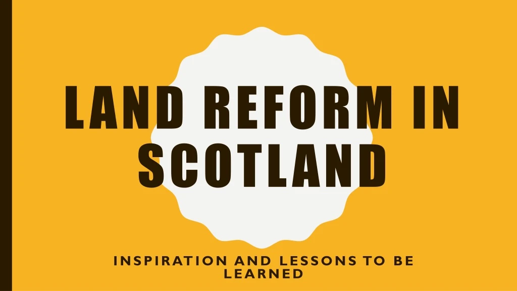 land reform in scotland