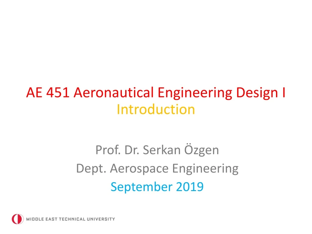 ae 451 aeronautical engineering design i introduction