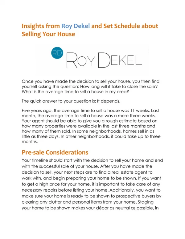 Insights from Roy Dekel and SetSchedule