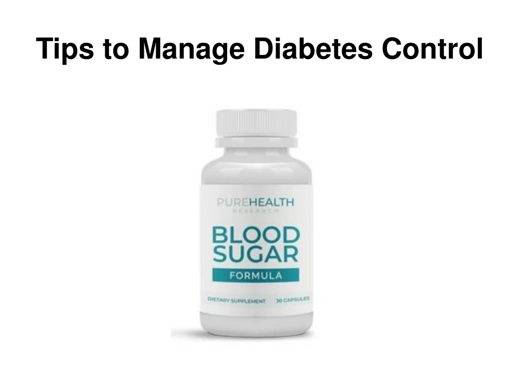 tips to manage diabetes control