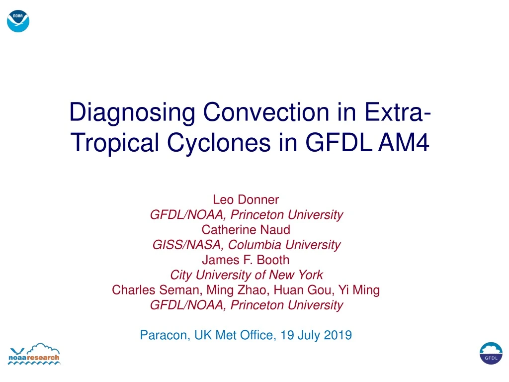 diagnosing convection in extra tropical cyclones