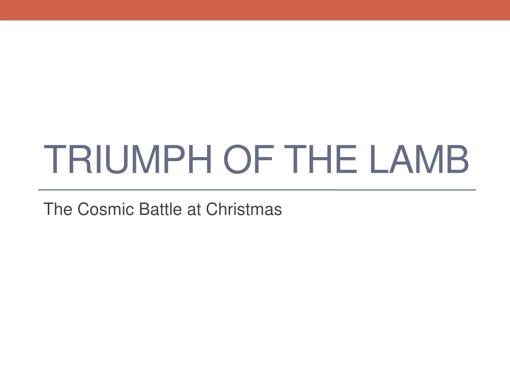 triumph of the lamb