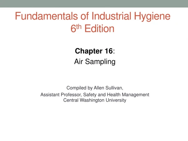 Fundamentals of Industrial Hygiene 6 th Edition