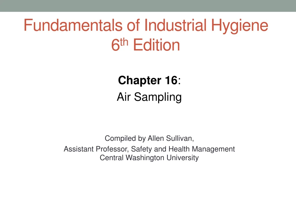 fundamentals of industrial hygiene 6 th edition