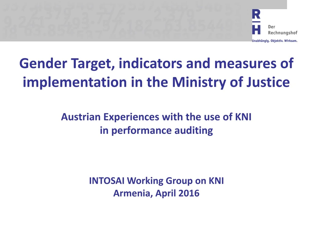 gender target i ndicators and measures