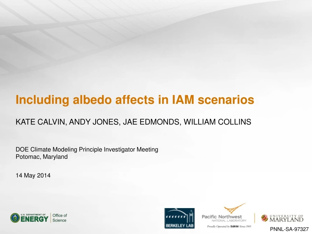 including albedo affects in iam scenarios