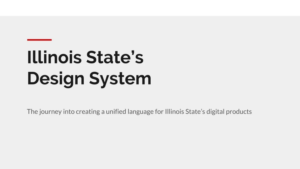 illinois state s design system