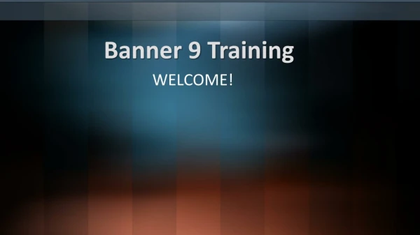 Banner 9 Training