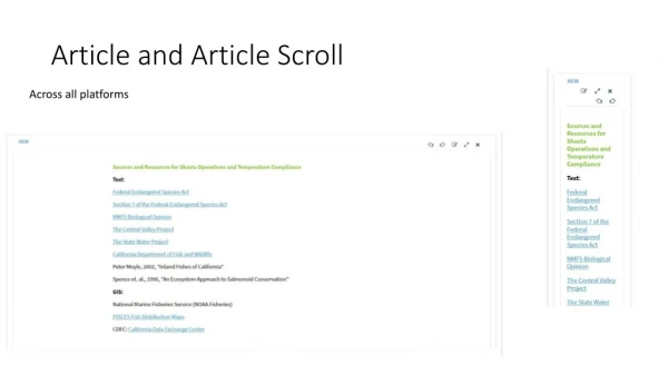 Article and Article Scroll