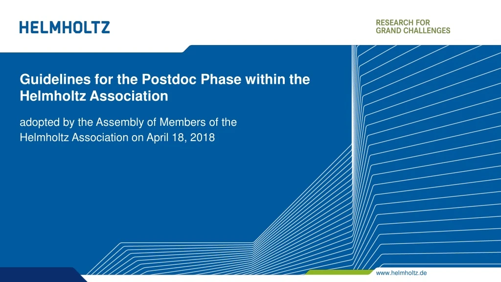 guidelines for the postdoc phase within the helmholtz association