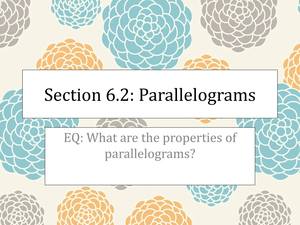 section 6 2 parallelograms