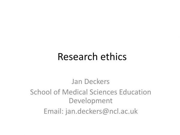 Research ethics