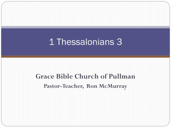 1 Thessalonians 3