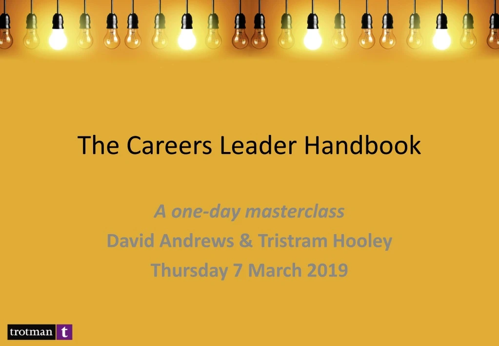 the careers leader handbook