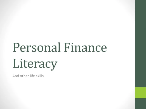 Personal Finance Literacy