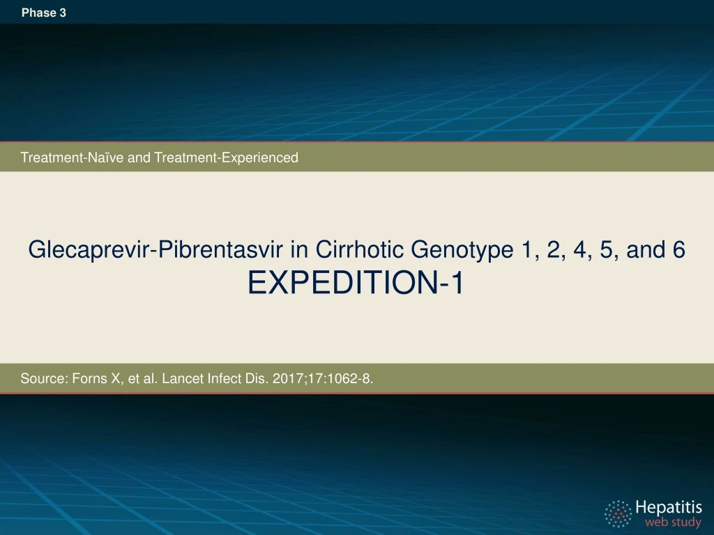 glecaprevir pibrentasvir in cirrhotic genotype 1 2 4 5 and 6 expedition 1