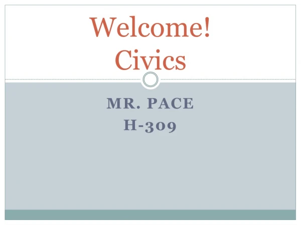 Welcome! Civics