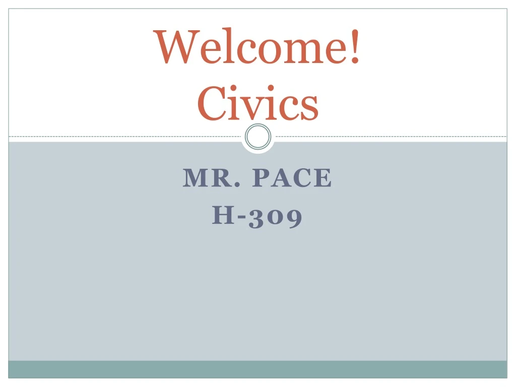welcome civics