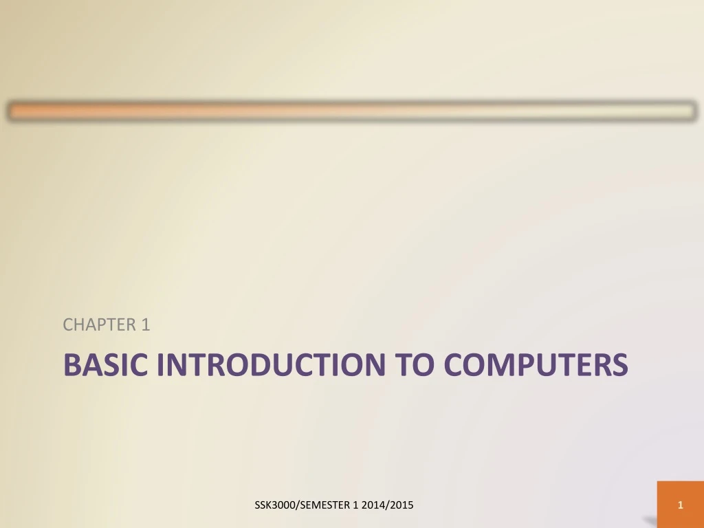 basic introduction to computers