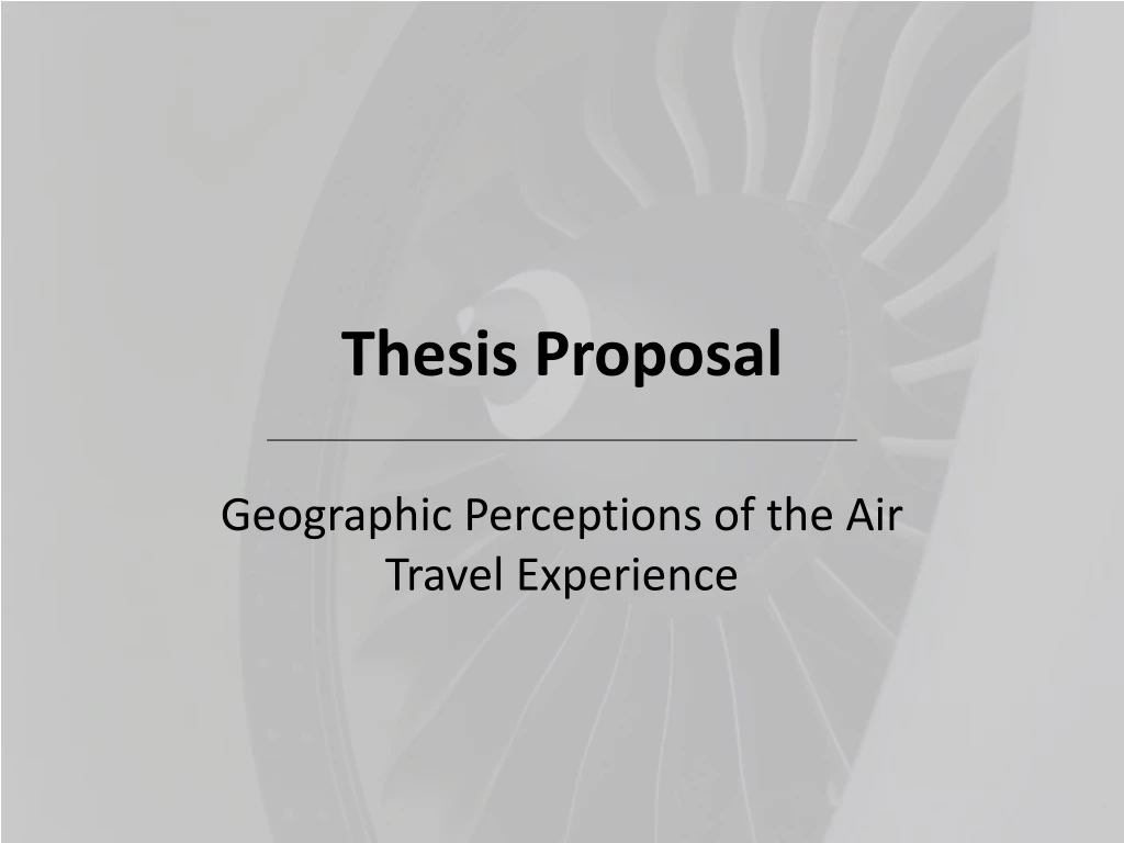 thesis proposal