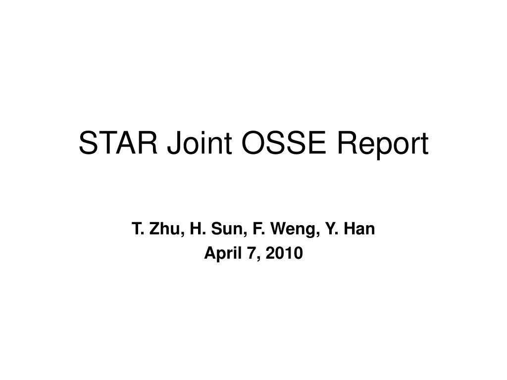 star joint osse report
