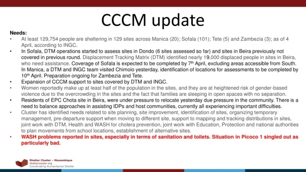 CCCM update