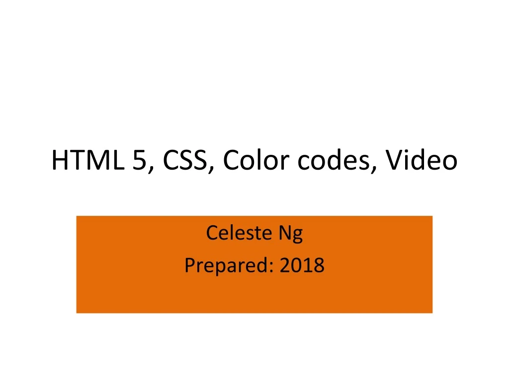 html 5 css color codes video