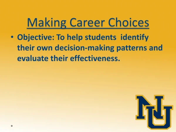Making Career Choices