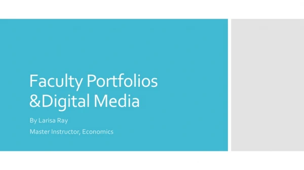 Faculty Portfolios &amp;Digital Media