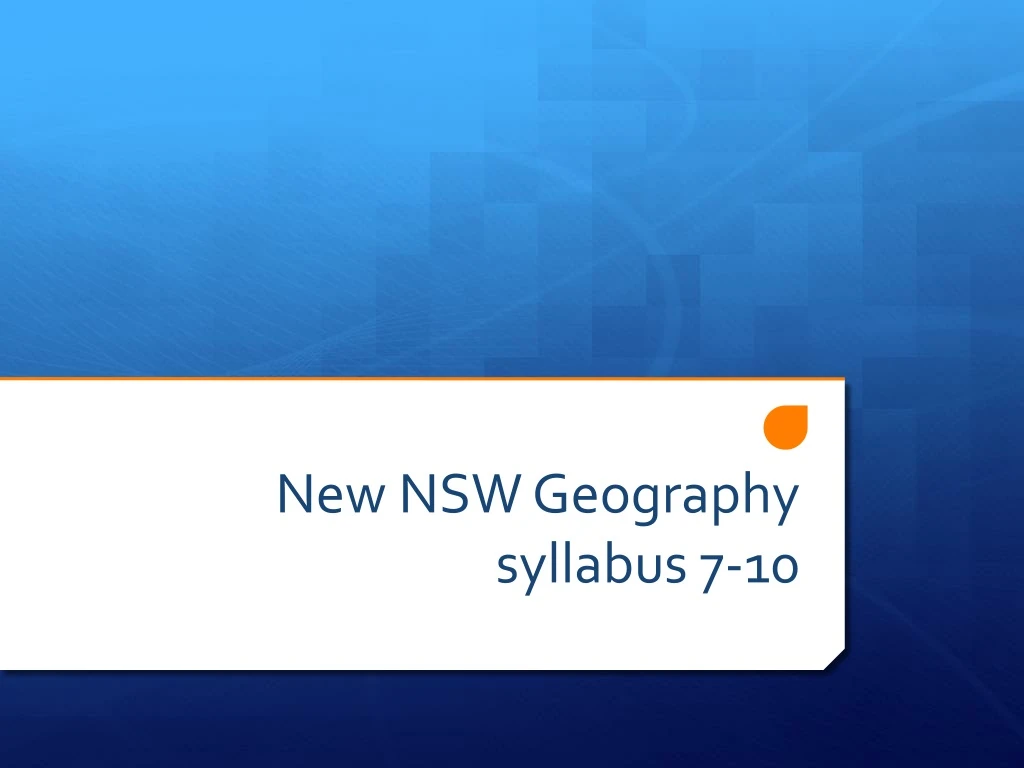 new nsw geography syllabus 7 10