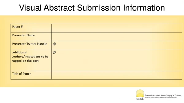 Visual Abstract Submission Information