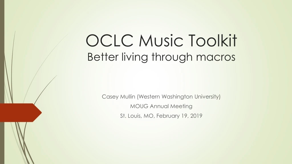 oclc music toolkit better living through macros
