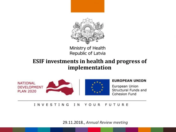ESIF investments in health and progress of implementation