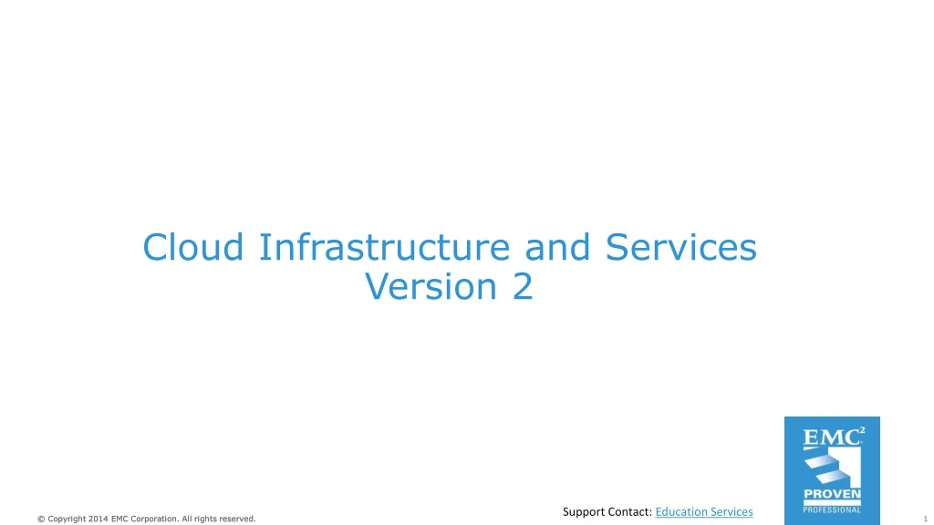 cloud infrastructure and services version 2