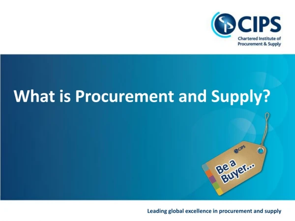 What is Procurement and Supply?