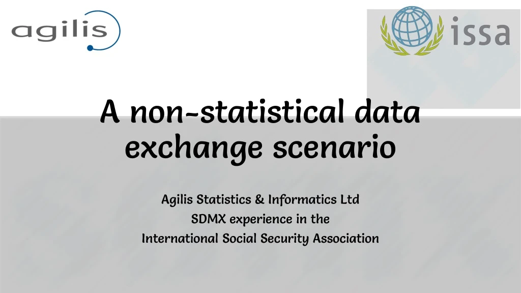 a non statistical data exchange scenario