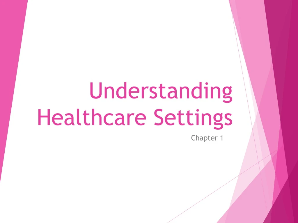 understanding healthcare settings
