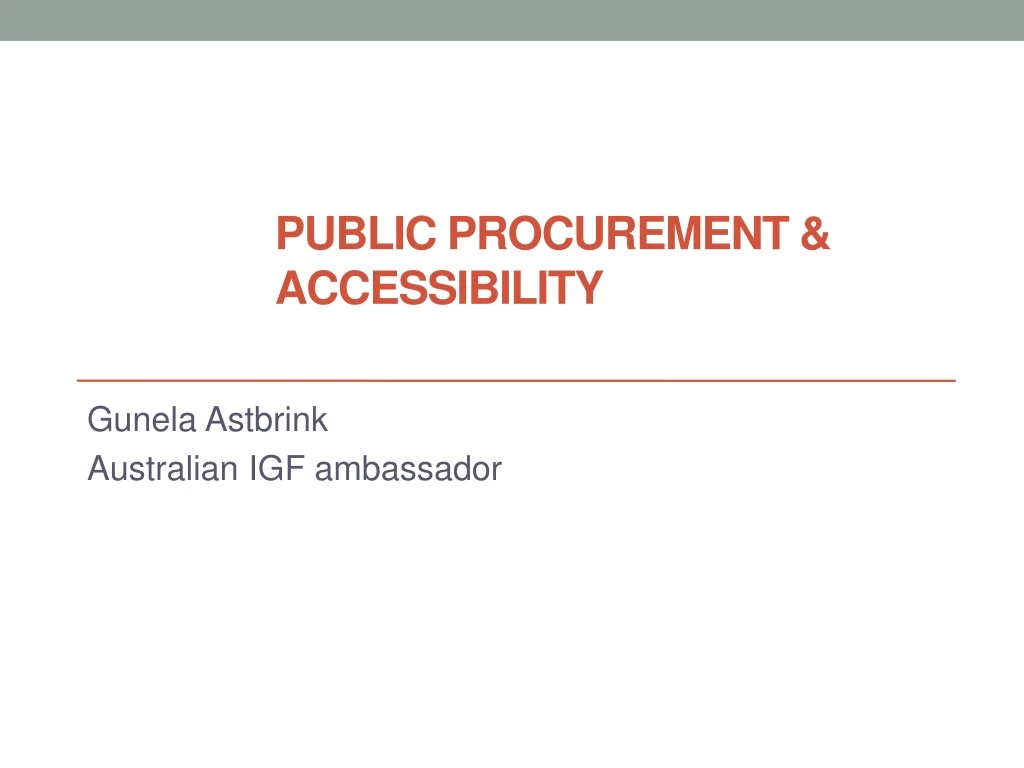 public procurement accessibility