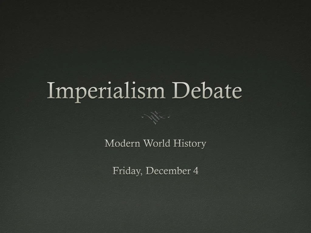 imperialism debate