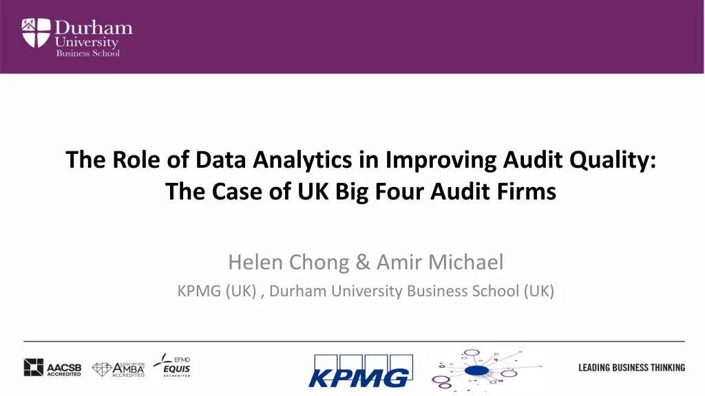 the role of data analytics in improving audit quality the case of uk big four audit firms