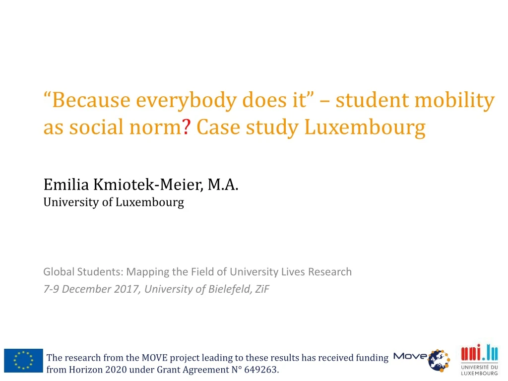 because everybody does it student mobility as social norm case study luxembourg