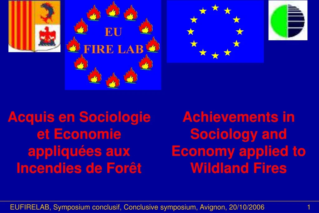achievements in sociology and economy applied to wildland fires