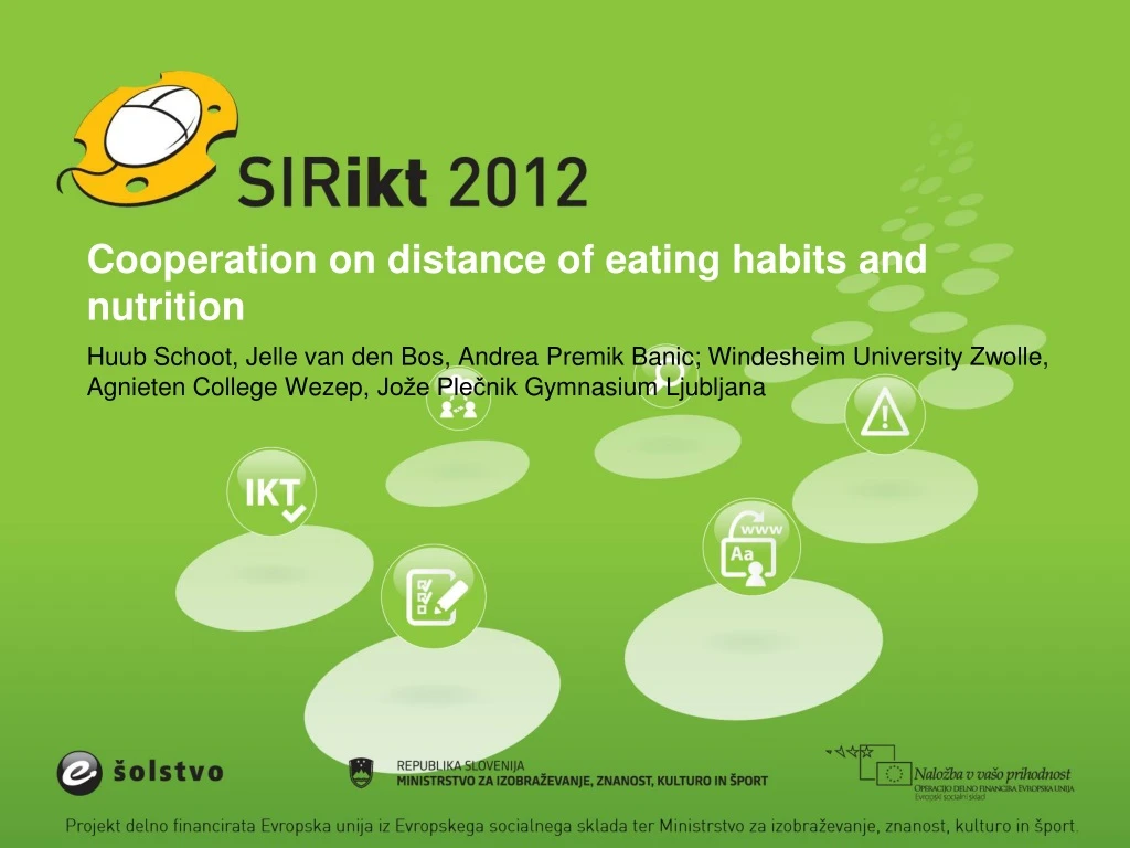 cooperation on distance of eating habits and nutrition